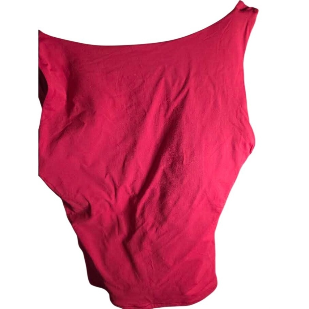 SUUKSESS Red Scoop Neck Tank Top Athletic Workout Fitness‎ Size S